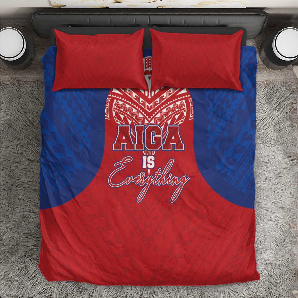 Aiga Samoa Bedding Set Aiga Is Everything LT05 Red - Polynesian Pride