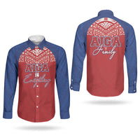 Aiga Samoa Couples Matching Mermaid Dress and Long Sleeve Button Shirt Aiga Is Everything LT05 - Polynesian Pride