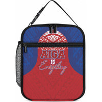 Aiga Samoa Lunch Bag Aiga Is Everything LT05 10.2 × 8.3 × 4.3 inch Red - Polynesian Pride