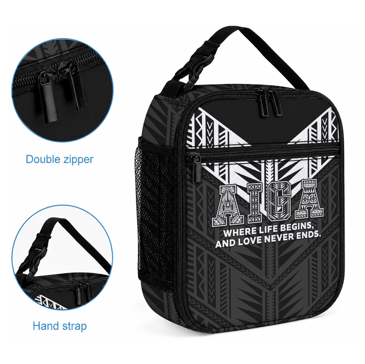 Samoa Aiga Lunch Bag Samoan Tribal Pattern LT05 - Polynesian Pride