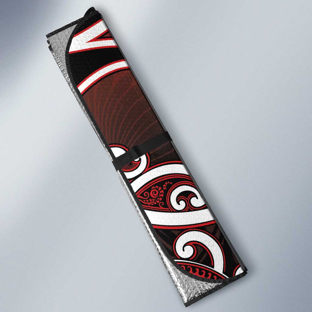 New Zealand Aotearoa Auto Sun Shade Te Reo Maori Ake Ake Ake - Polynesian Pride