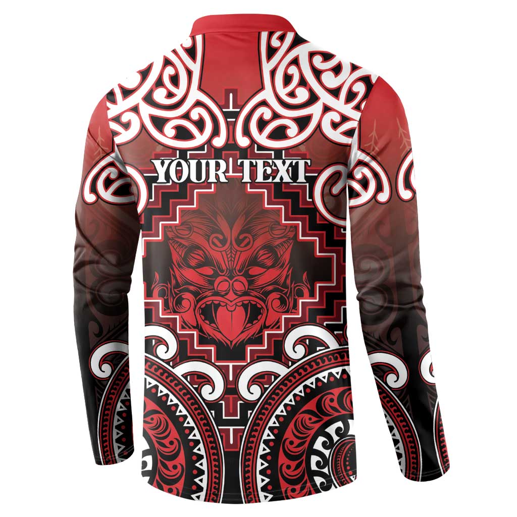 Personalised New Zealand Aotearoa Button Sweatshirt Te Reo Maori Ake Ake Ake - Polynesian Pride