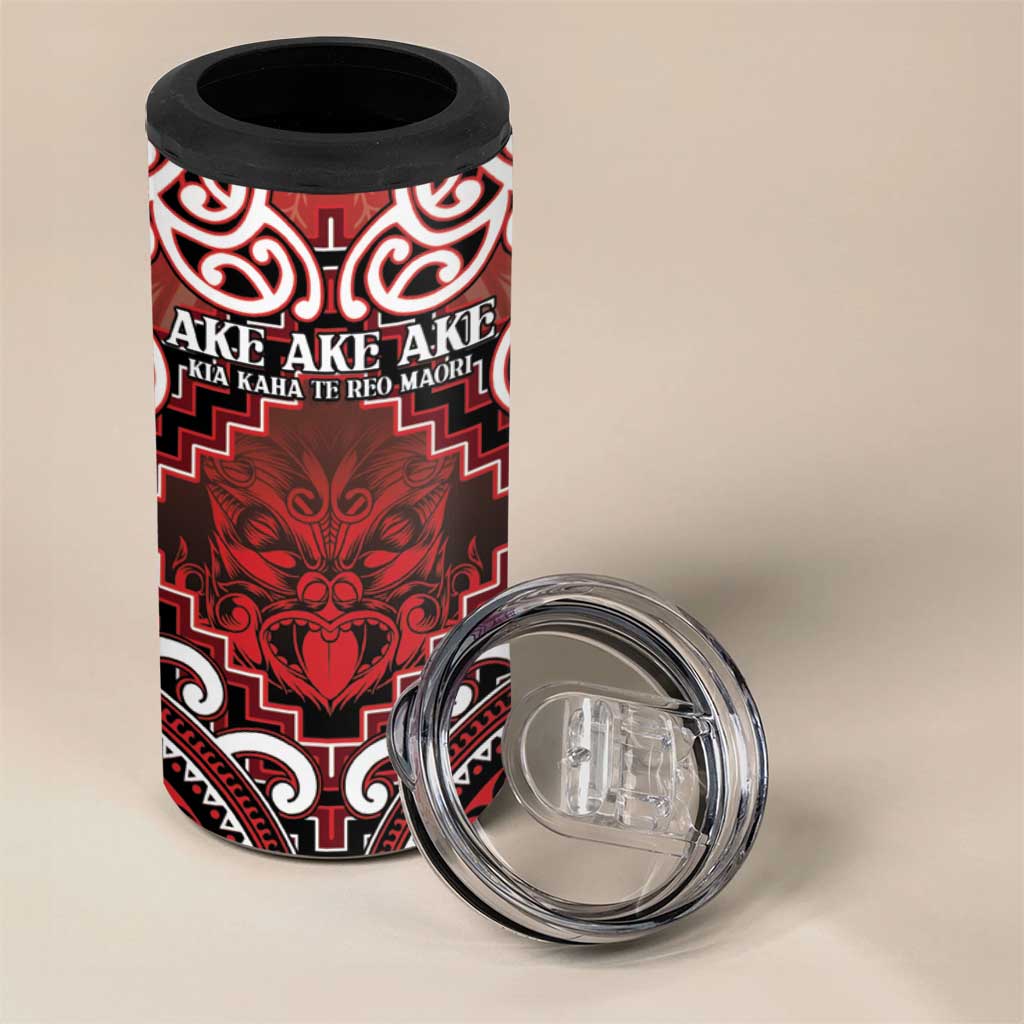 Personalised New Zealand Aotearoa 4 in 1 Can Cooler Tumbler Te Reo Maori Ake Ake Ake - Polynesian Pride
