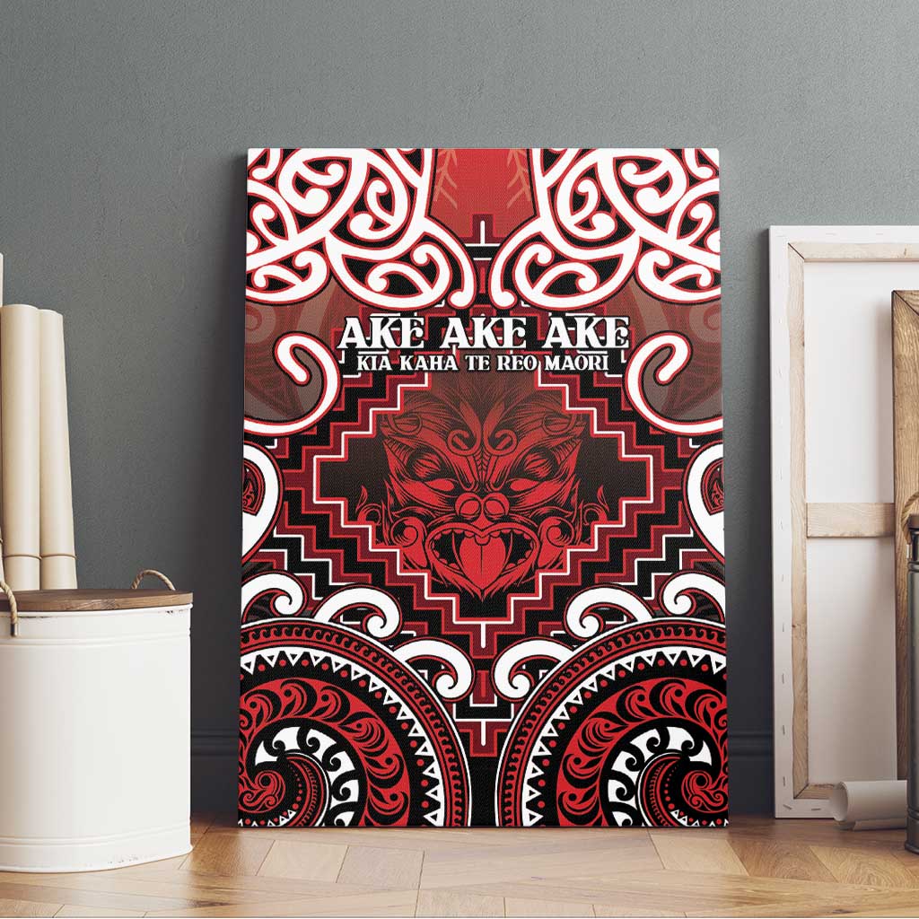 New Zealand Aotearoa Canvas Wall Art Te Reo Maori Ake Ake Ake - Polynesian Pride