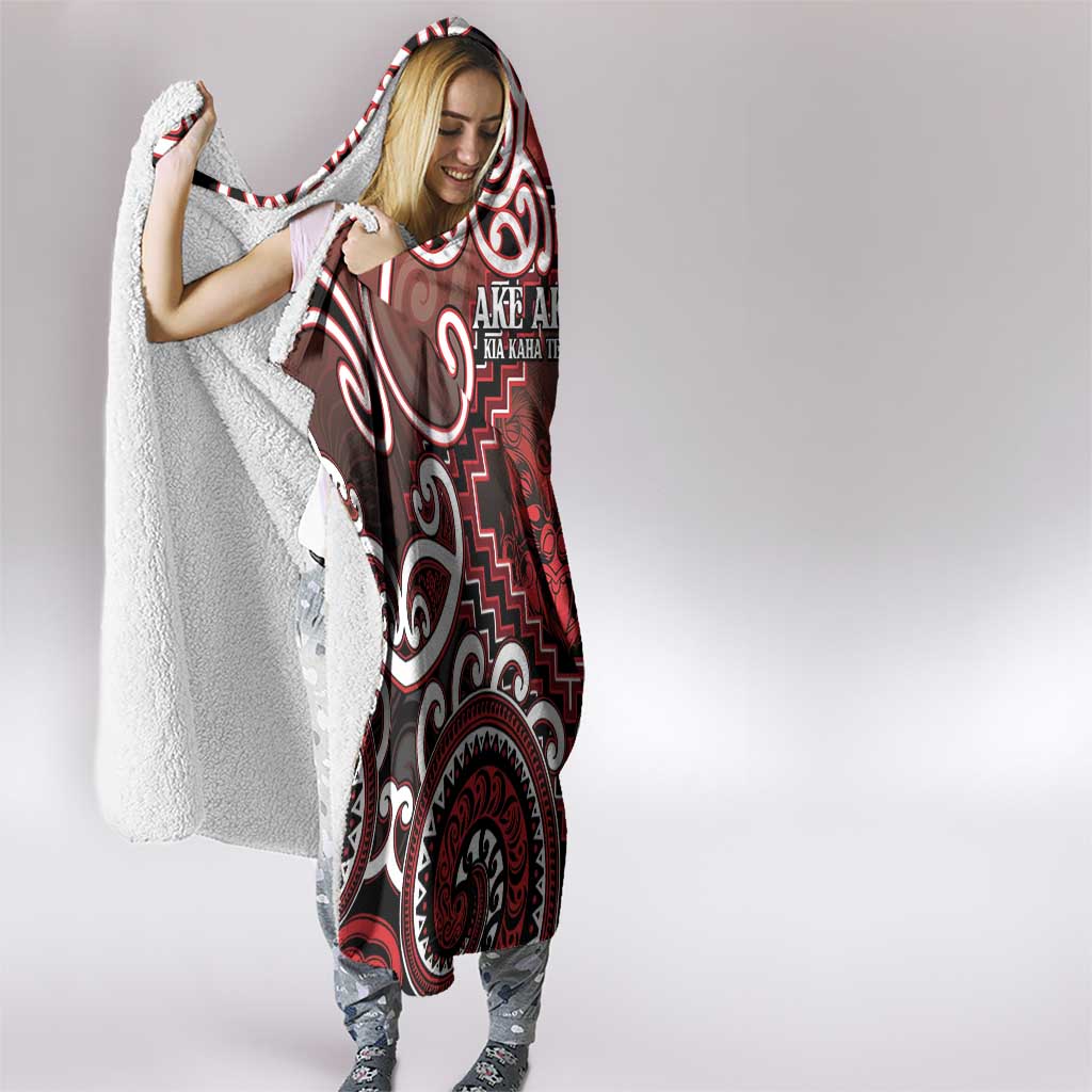 New Zealand Aotearoa Hooded Blanket Te Reo Maori Ake Ake Ake - Polynesian Pride