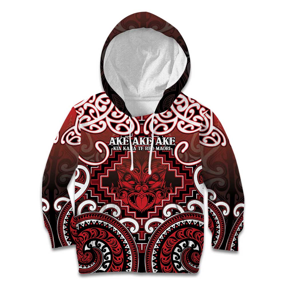 Personalised New Zealand Aotearoa Kid Hoodie Te Reo Maori Ake Ake Ake - Polynesian Pride