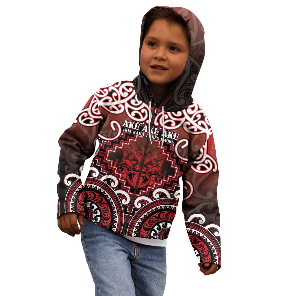 Personalised New Zealand Aotearoa Kid Hoodie Te Reo Maori Ake Ake Ake - Polynesian Pride