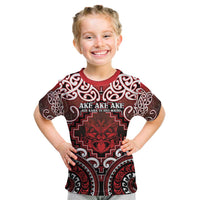Personalised New Zealand Aotearoa Kid T Shirt Te Reo Maori Ake Ake Ake - Polynesian Pride