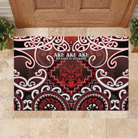 New Zealand Aotearoa Rubber Doormat Te Reo Maori Ake Ake Ake - Polynesian Pride