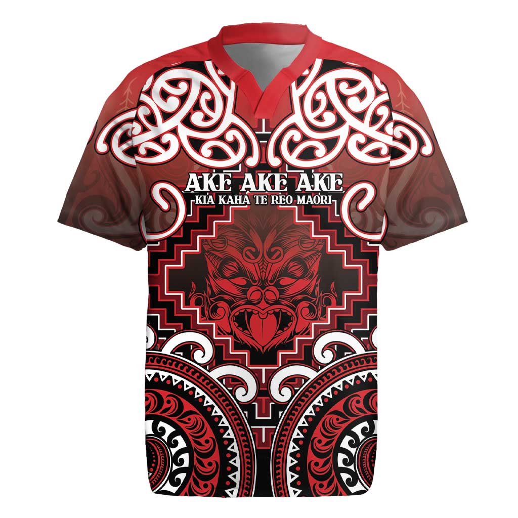 Personalised New Zealand Aotearoa Rugby Jersey Te Reo Maori Ake Ake Ake - Polynesian Pride