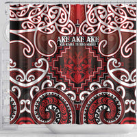 New Zealand Aotearoa Shower Curtain Te Reo Maori Ake Ake Ake - Polynesian Pride