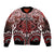 Personalised New Zealand Aotearoa Sleeve Zip Bomber Jacket Te Reo Maori Ake Ake Ake - Polynesian Pride