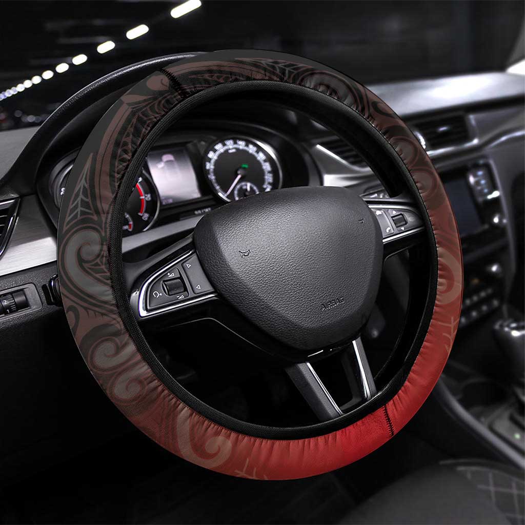 New Zealand Aotearoa Steering Wheel Cover Te Reo Maori Ake Ake Ake - Polynesian Pride