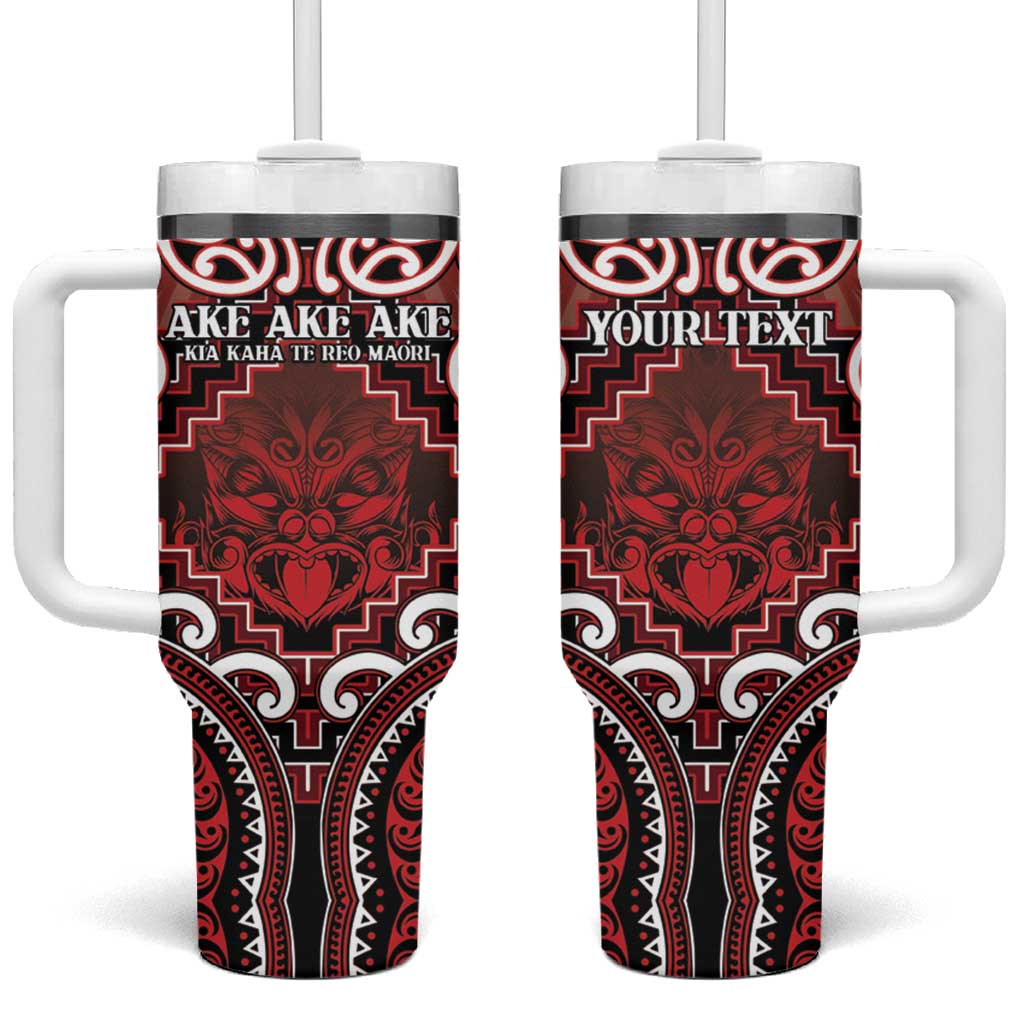 Personalised New Zealand Aotearoa Tumbler With Handle Te Reo Maori Ake Ake Ake - Polynesian Pride