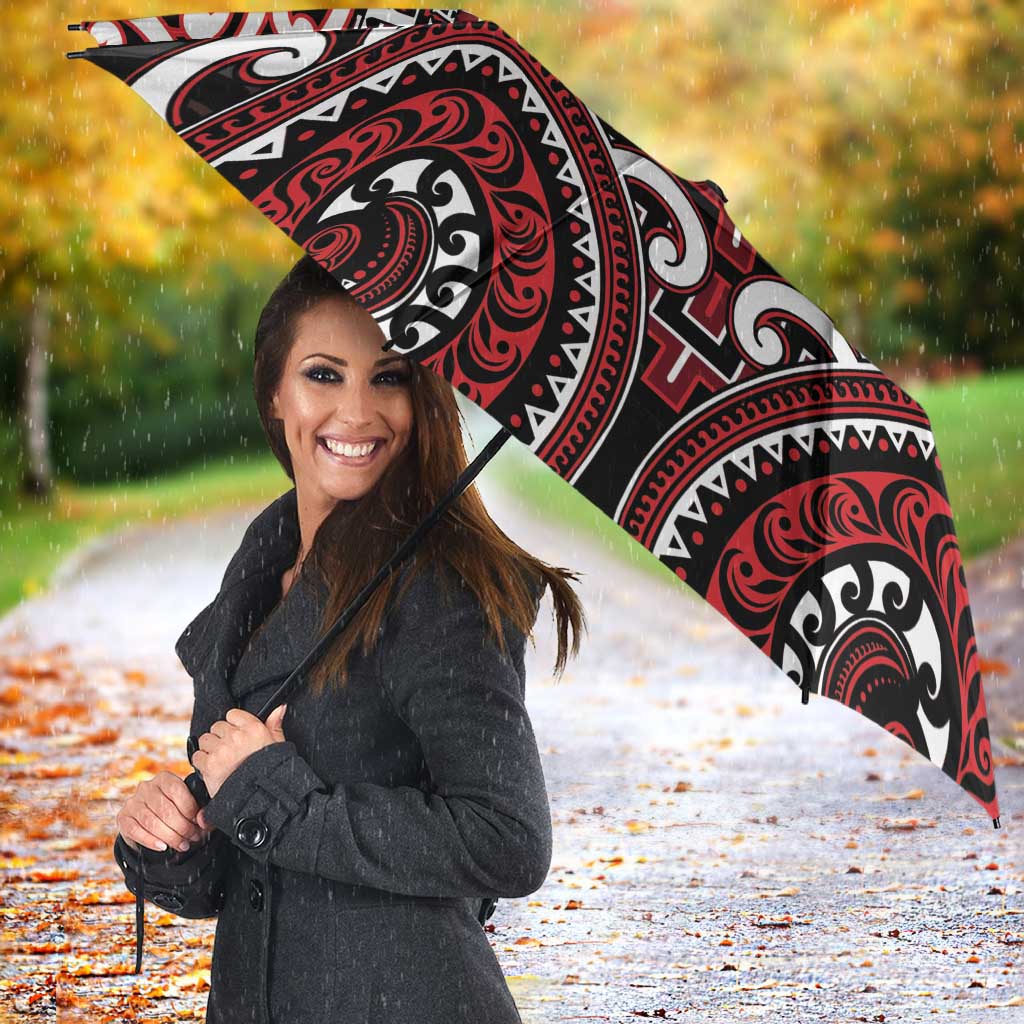 New Zealand Aotearoa Umbrella Te Reo Maori Ake Ake Ake - Polynesian Pride