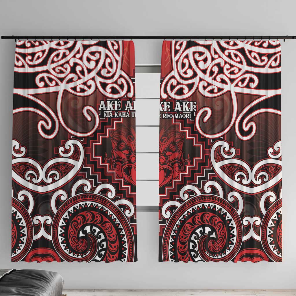 New Zealand Aotearoa Window Curtain Te Reo Maori Ake Ake Ake - Polynesian Pride