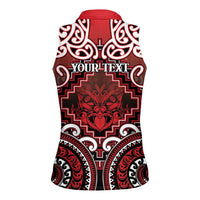 Personalised New Zealand Aotearoa Women Sleeveless Polo Shirt Te Reo Maori Ake Ake Ake - Polynesian Pride