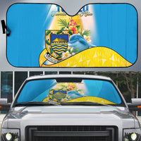 Tuvalu Independence Day Auto Sun Shade Tuvalu Mo Te Atua - Polynesian Pride