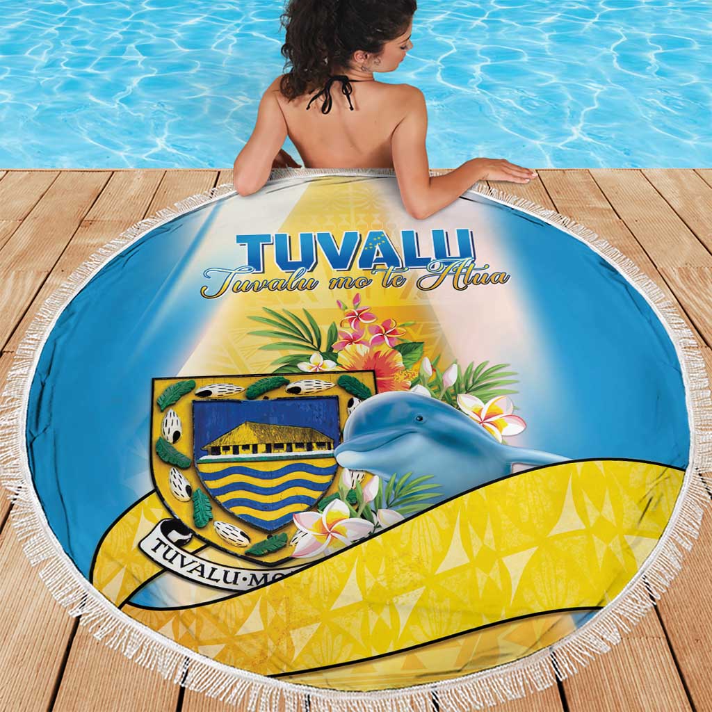 Tuvalu Independence Day Beach Blanket Tuvalu Mo Te Atua - Polynesian Pride