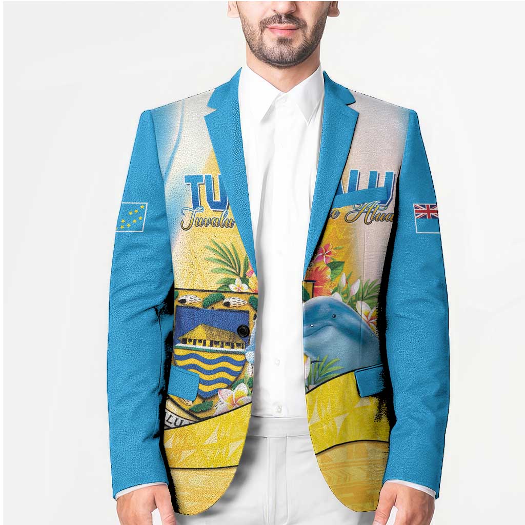 Personalised Tuvalu Independence Day Blazer Tuvalu Mo Te Atua - Polynesian Pride