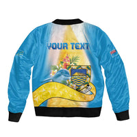 Personalised Tuvalu Independence Day Bomber Jacket Tuvalu Mo Te Atua - Polynesian Pride