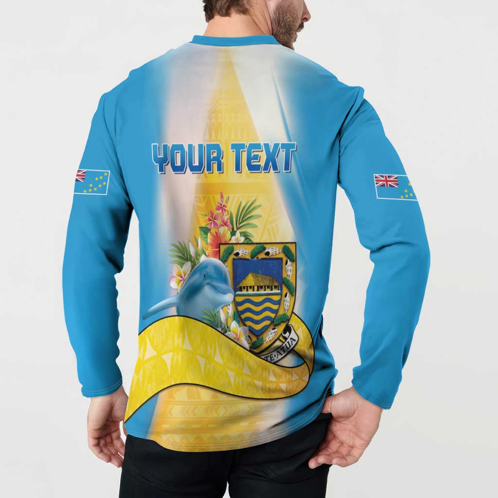 Personalised Tuvalu Independence Day Button Sweatshirt Tuvalu Mo Te Atua - Polynesian Pride