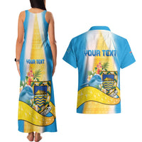 Personalised Tuvalu Independence Day Couples Matching Tank Maxi Dress and Hawaiian Shirt Tuvalu Mo Te Atua - Polynesian Pride