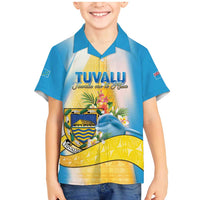 Personalised Tuvalu Independence Day Family Matching Mermaid Dress and Hawaiian Shirt Tuvalu Mo Te Atua - Polynesian Pride