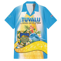 Personalised Tuvalu Independence Day Family Matching Off Shoulder Short Dress and Hawaiian Shirt Tuvalu Mo Te Atua - Polynesian Pride