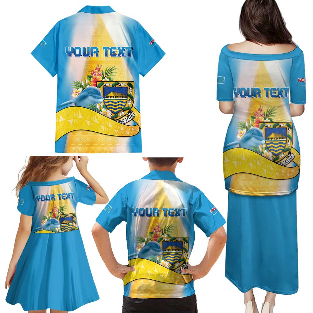 Personalised Tuvalu Independence Day Family Matching Puletasi and Hawaiian Shirt Tuvalu Mo Te Atua - Polynesian Pride