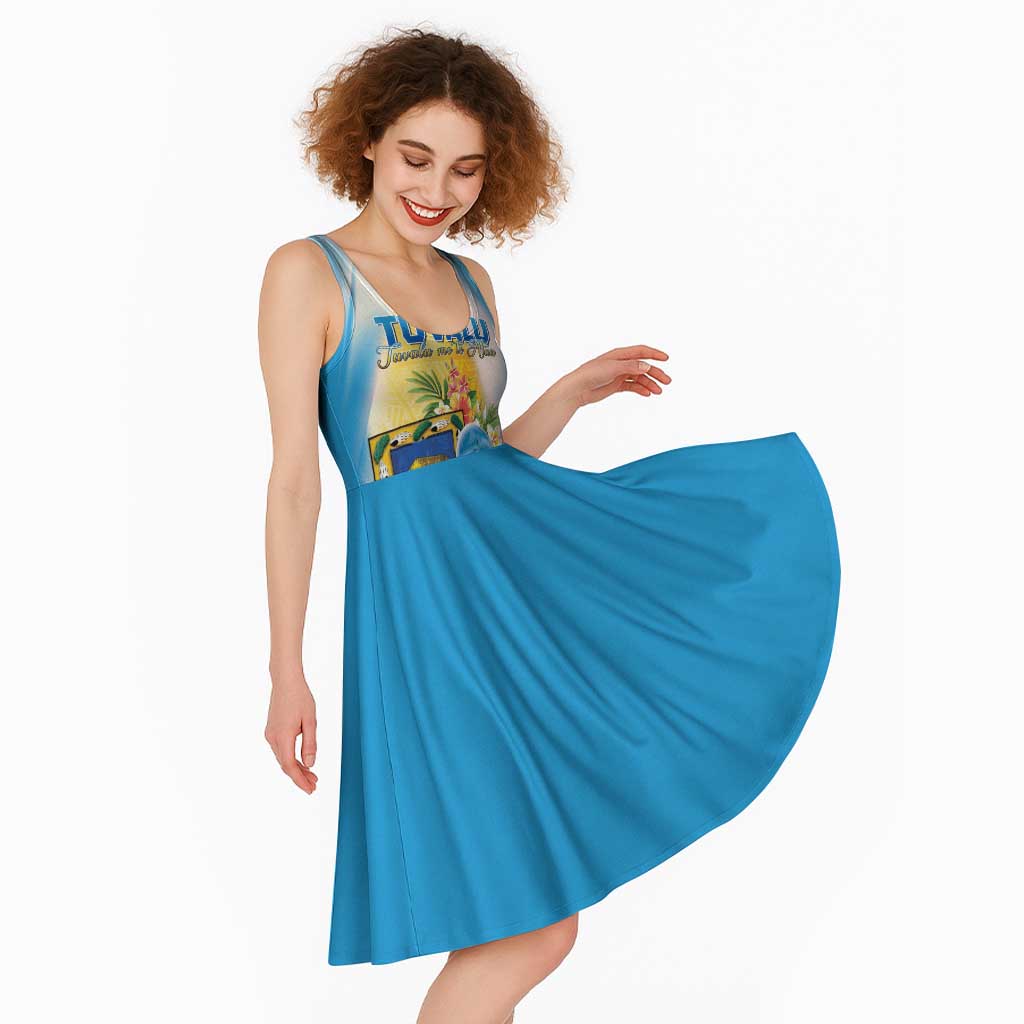 Personalised Tuvalu Independence Day Midi Dress Tuvalu Mo Te Atua - Polynesian Pride