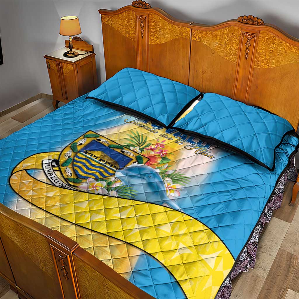 Tuvalu Independence Day Quilt Bed Set Tuvalu Mo Te Atua - Polynesian Pride