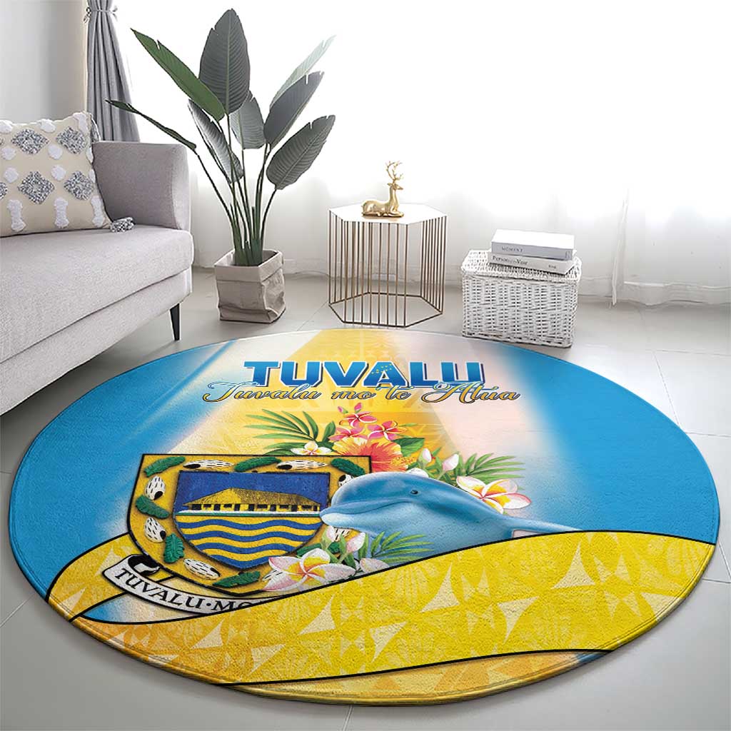 Tuvalu Independence Day Round Carpet Tuvalu Mo Te Atua - Polynesian Pride