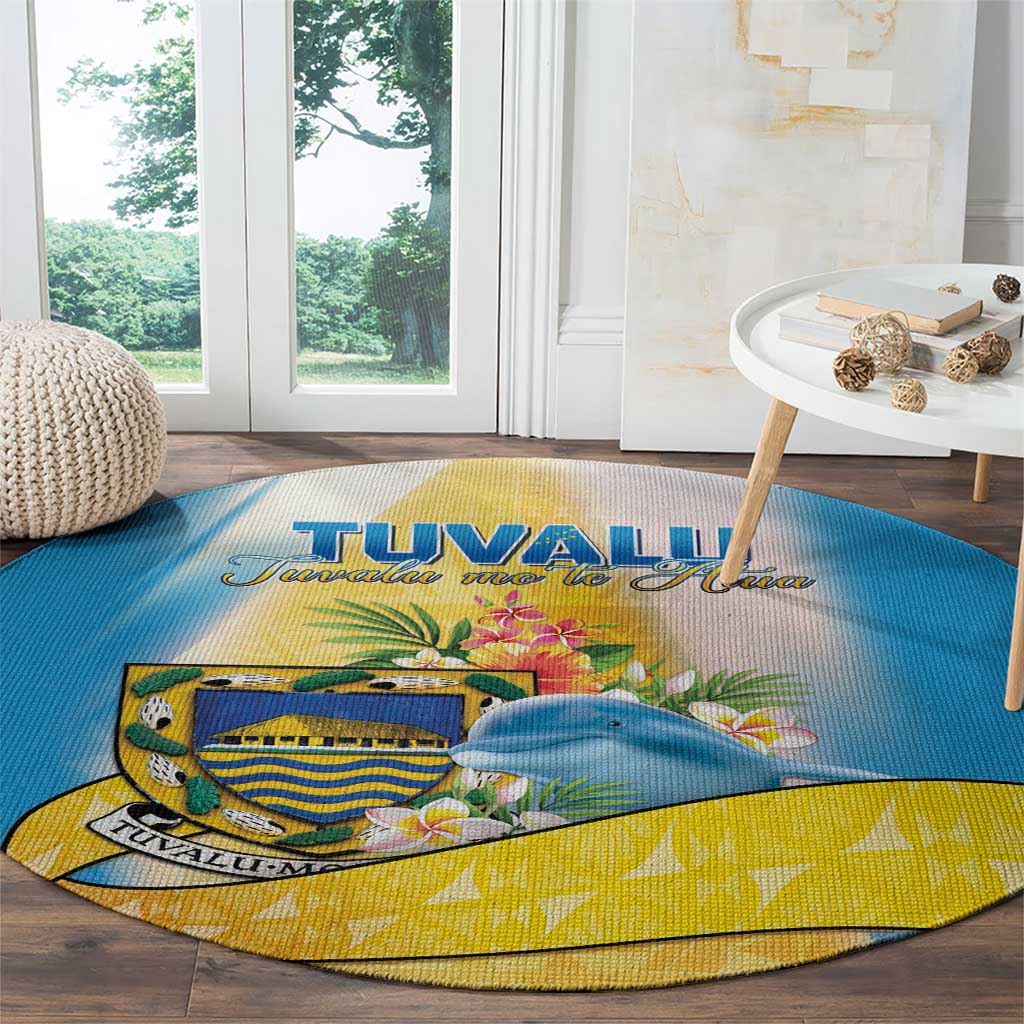 Tuvalu Independence Day Round Carpet Tuvalu Mo Te Atua - Polynesian Pride