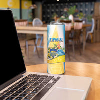 Personalised Tuvalu Independence Day Skinny Tumbler Tuvalu Mo Te Atua - Polynesian Pride