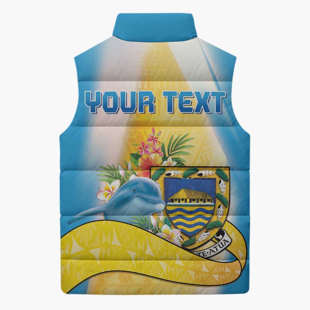 Personalised Tuvalu Independence Day Sleeveless Puffer Jacket Tuvalu Mo Te Atua - Polynesian Pride