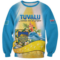 Personalised Tuvalu Independence Day Sweatshirt Tuvalu Mo Te Atua - Polynesian Pride