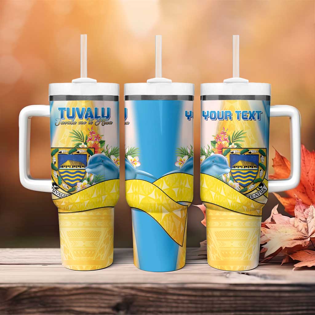 Personalised Tuvalu Independence Day Tumbler With Handle Tuvalu Mo Te Atua - Polynesian Pride