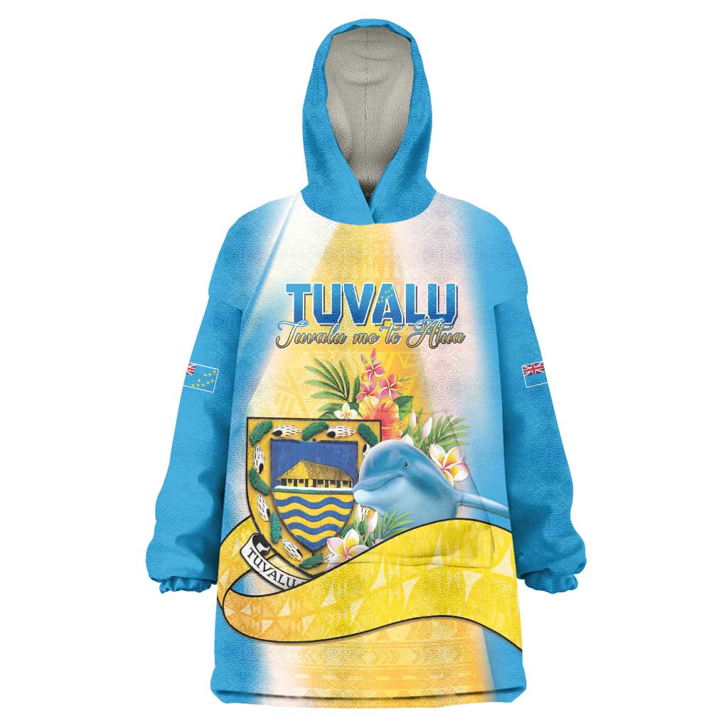 Personalised Tuvalu Independence Day Wearable Blanket Hoodie Tuvalu Mo Te Atua - Polynesian Pride