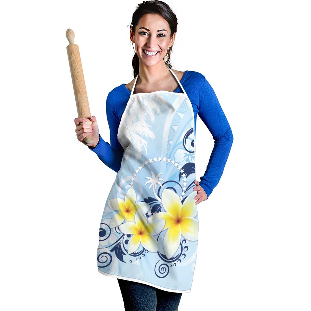 FSM Chuuk Constitution Day Apron Polynesian Curves Plumeria - Polynesian Pride
