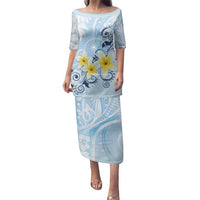 FSM Chuuk Constitution Day Family Matching Puletasi and Hawaiian Shirt Polynesian Curves Plumeria - Polynesian Pride