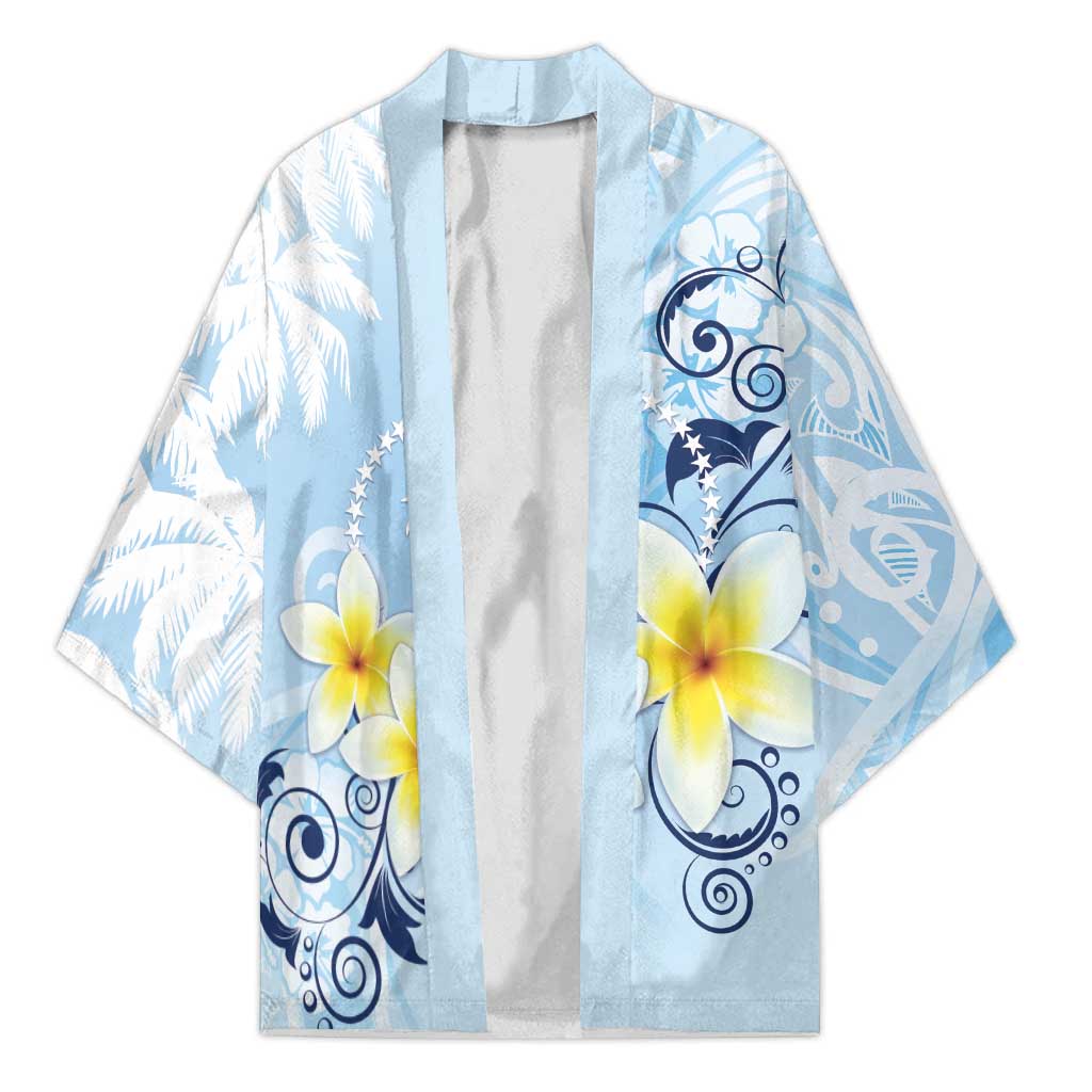 FSM Chuuk Constitution Day Kimono Polynesian Curves Plumeria - Polynesian Pride