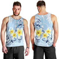 FSM Chuuk Constitution Day Men Tank Top Polynesian Curves Plumeria - Polynesian Pride