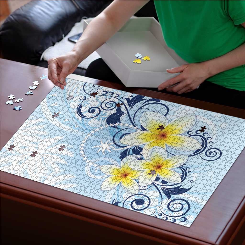 FSM Chuuk Constitution Day Puzzle Polynesian Curves Plumeria - Polynesian Pride