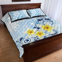 FSM Chuuk Constitution Day Quilt Bed Set Polynesian Curves Plumeria - Polynesian Pride
