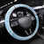 FSM Chuuk Constitution Day Steering Wheel Cover Polynesian Curves Plumeria - Polynesian Pride
