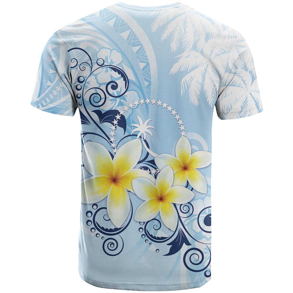 FSM Chuuk Constitution Day T Shirt Polynesian Curves Plumeria - Polynesian Pride