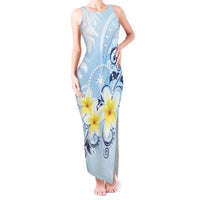 FSM Chuuk Constitution Day Tank Maxi Dress Polynesian Curves Plumeria - Polynesian Pride