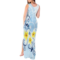 FSM Chuuk Constitution Day Tank Maxi Dress Polynesian Curves Plumeria - Polynesian Pride