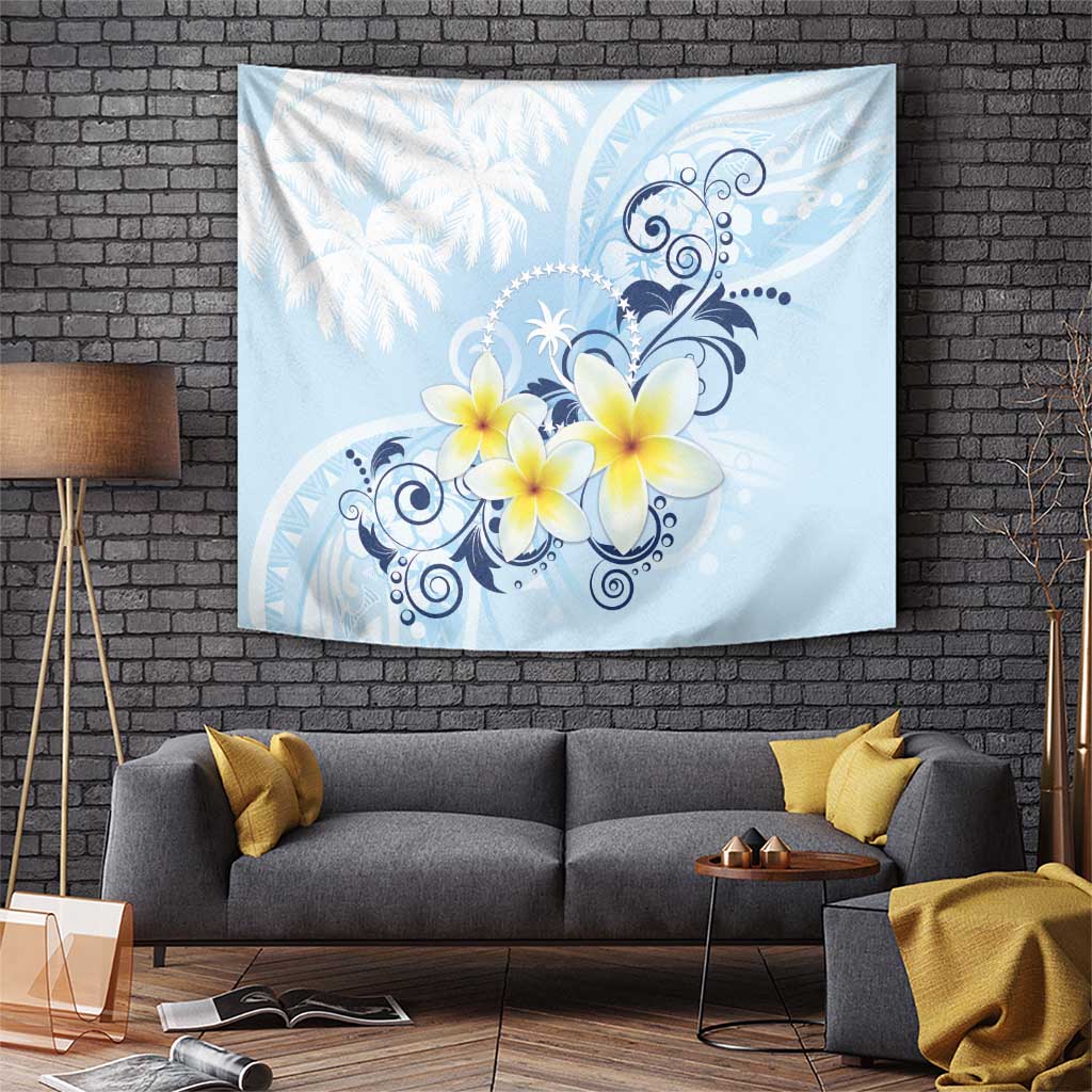 FSM Chuuk Constitution Day Tapestry Polynesian Curves Plumeria - Polynesian Pride